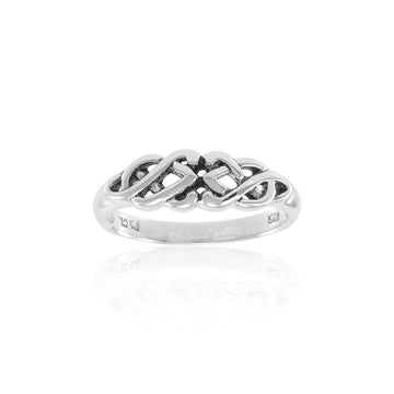 Celtic Knotwork Sterling Silver Ring TR1767 - Jewelry